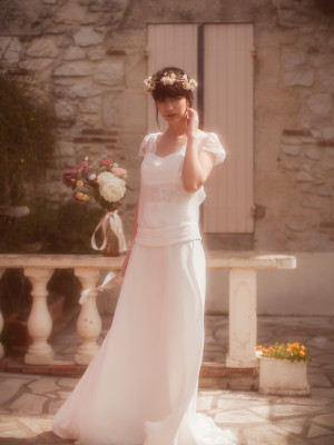 robe de mariée en polyester